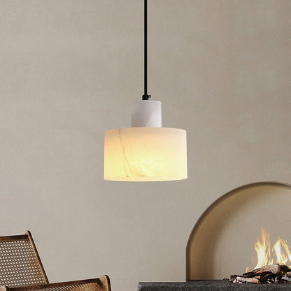 Scandinavische Eenvoudige Hanglamp In Wit Marmer