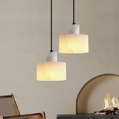 Scandinavische Eenvoudige Hanglamp In Wit Marmer