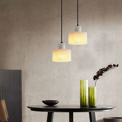 Scandinavische Eenvoudige Hanglamp In Wit Marmer