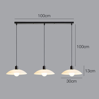 Minimalistische Hanglamp Van Wit Gelaagd Glas