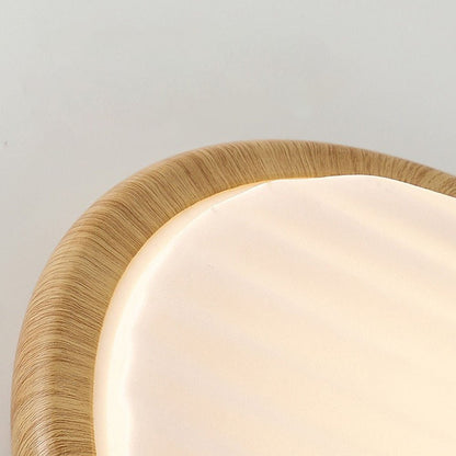 Ronde Hout Geplooide Led Slaapkamer Plafondlamp