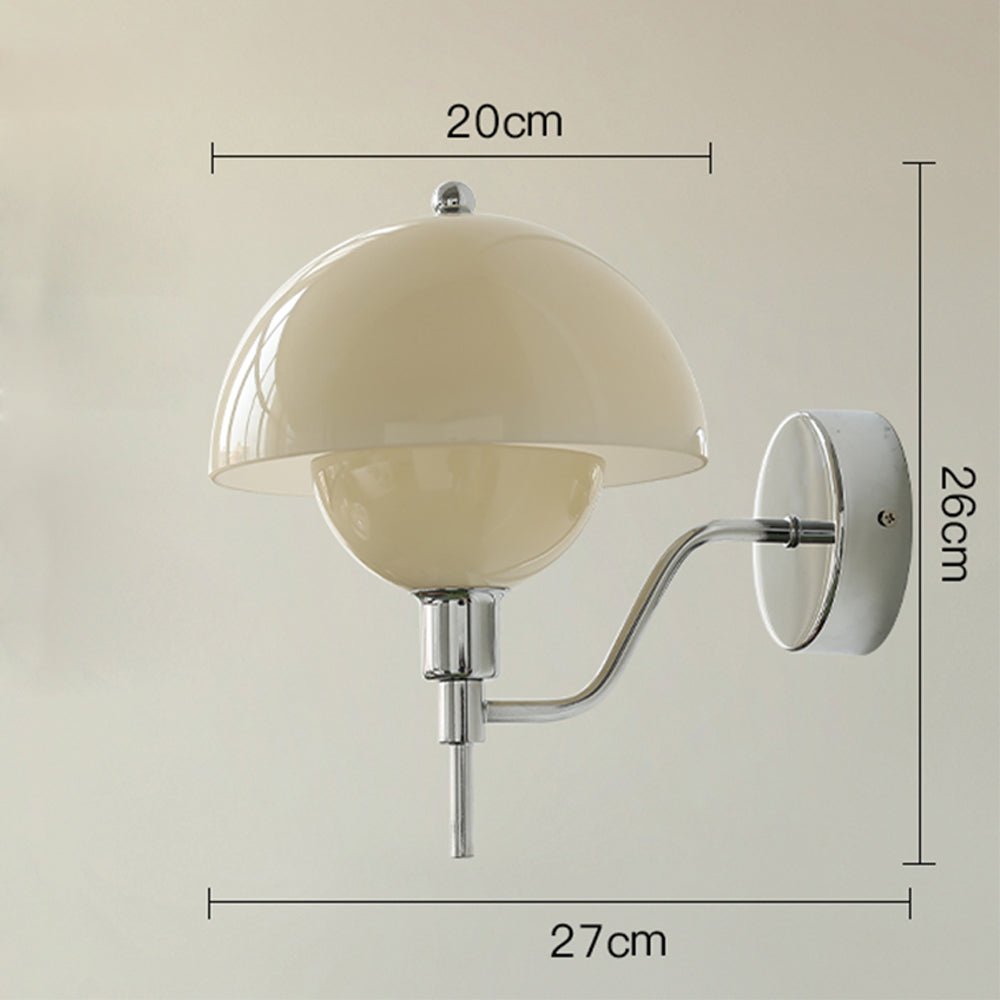 Paddestoel Wandlamp Crème