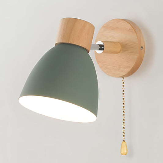 Hout Scandinavisch Moderne Hangende Schakelaar Wandlamp