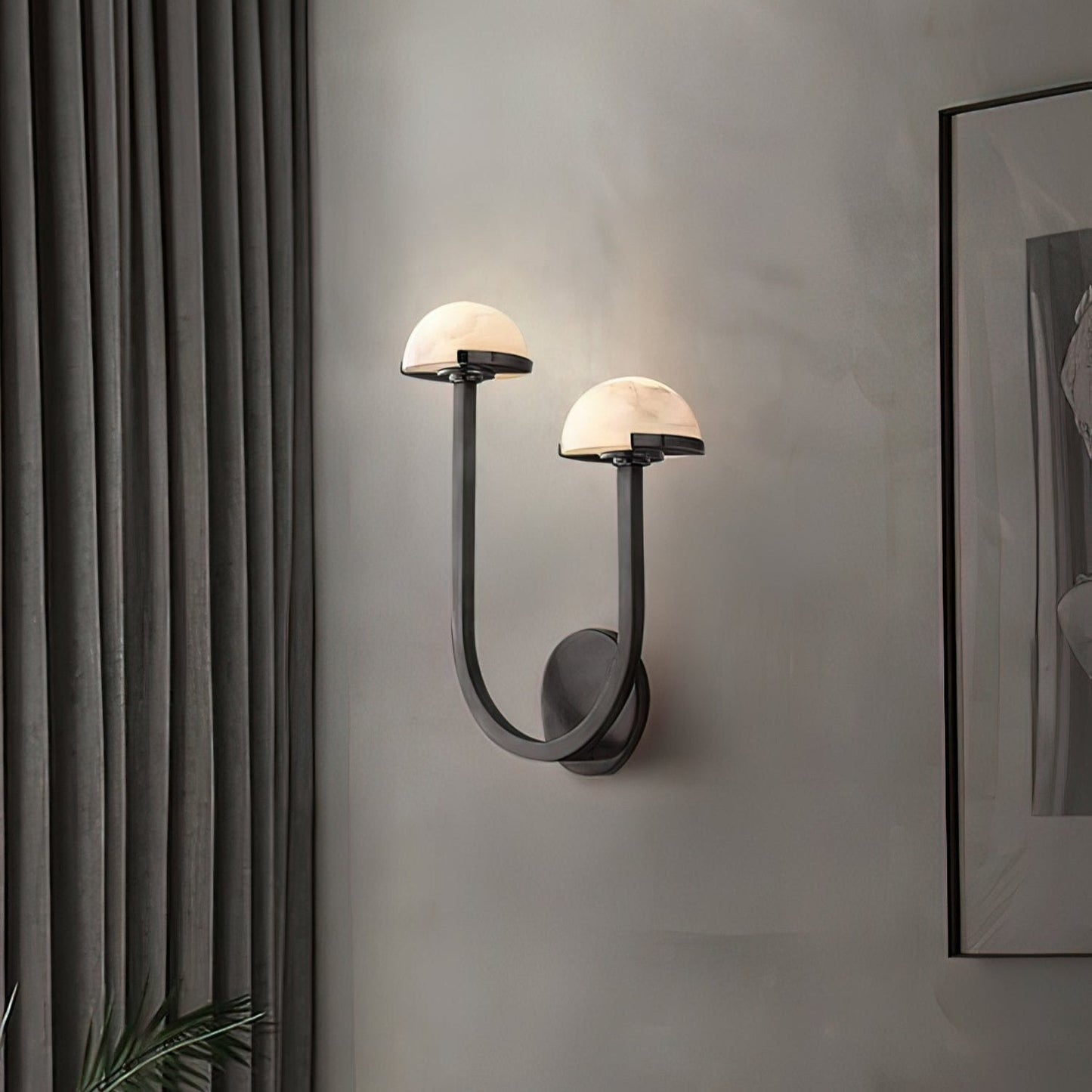 Paddestoel Albasten Wandlamp