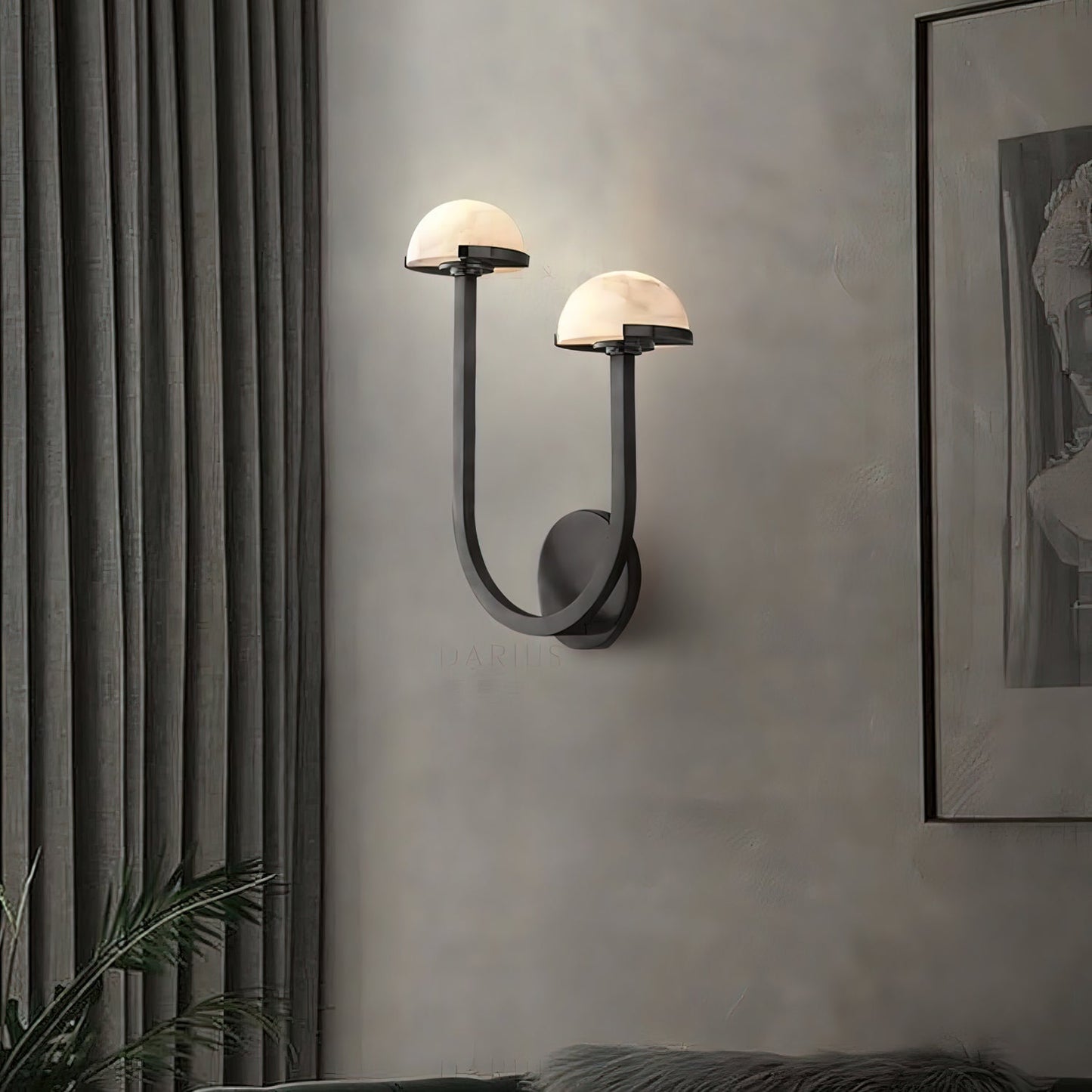 Paddestoel Albasten Wandlamp