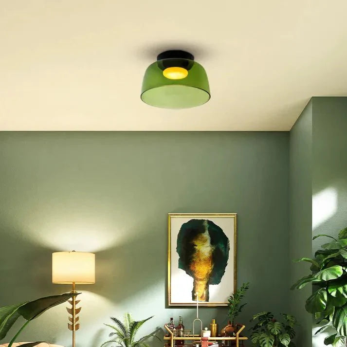 Scandinavische Designer Creatieve Persoonlijkheid Middeleeuwse Glazen Plafondlamp