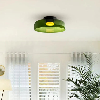 Scandinavische Designer Creatieve Persoonlijkheid Middeleeuwse Glazen Plafondlamp