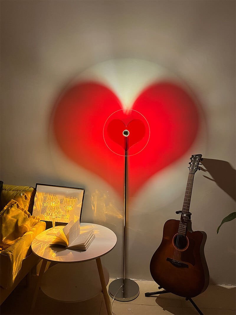 Creatieve Hartvormige 1-lichts Led Vibes Staande Vloerlamp