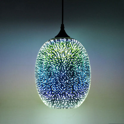 Moderne Creatieve 3D Vuurwerk Glazen Pot Hanglamp Met 1 Lichtpunt