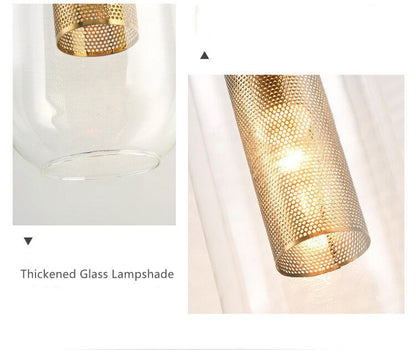 Heldere Glazen 1-Lichts Cilindervormige Wandlamp