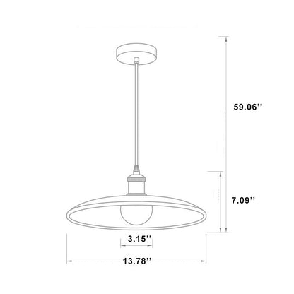 Minimalistische Houten Hanglamp Met Één Lamp In De Vorm Van Een Schotel