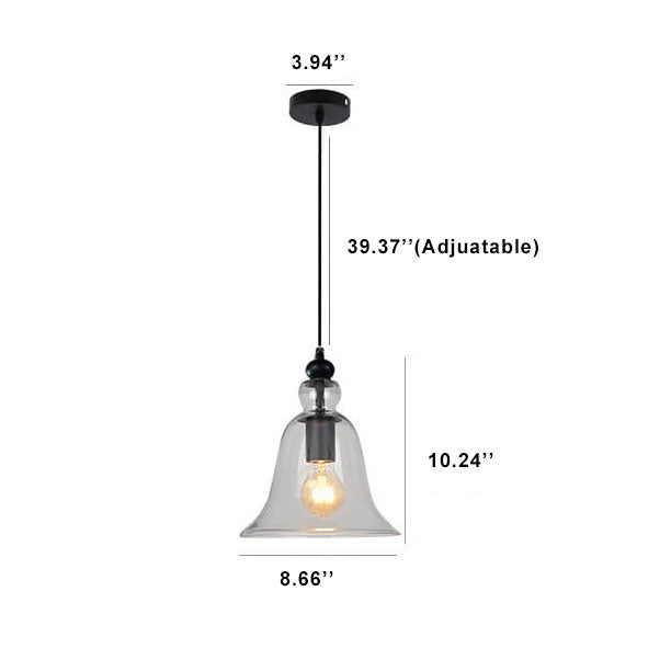 Industriële Glazen Hanglamp Met 1 Lichtbron