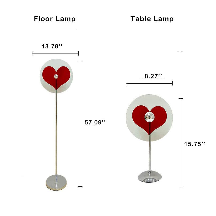 Creatieve Hartvormige 1-lichts Led Vibes Staande Vloerlamp