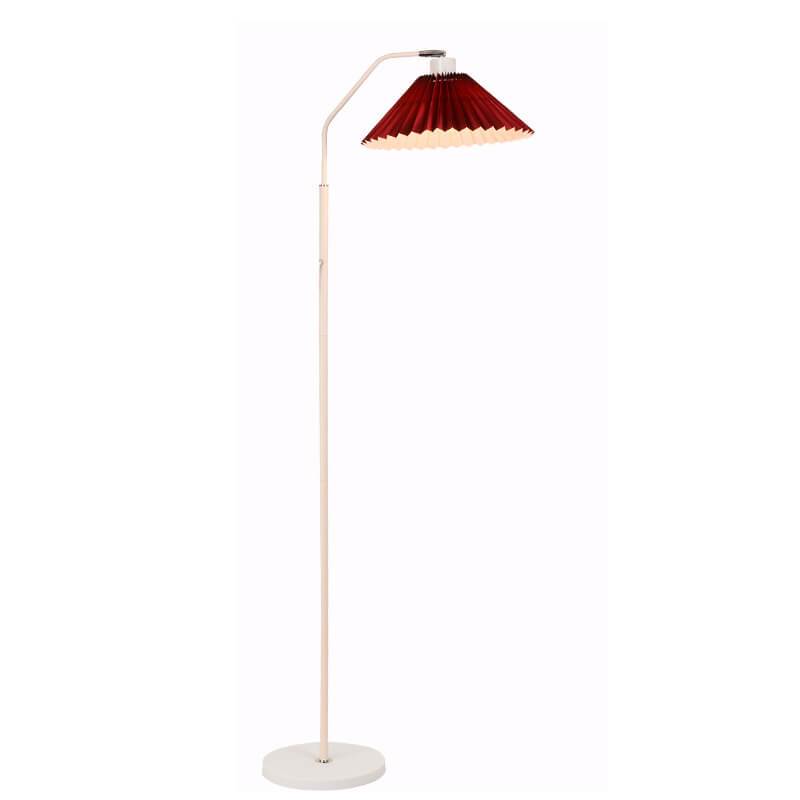 Minimalistische Stoffen Geplooide Kap 1-Lichts Staande Vloerlamp