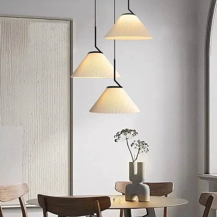 Noridic geplooide Creme Hanglamp