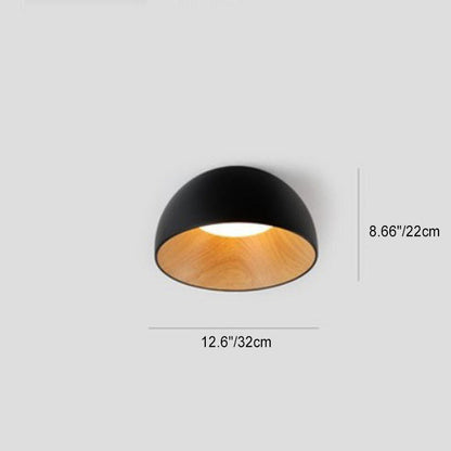 Minimalistische Houten Kom Ijzeren Led Plafondlamp