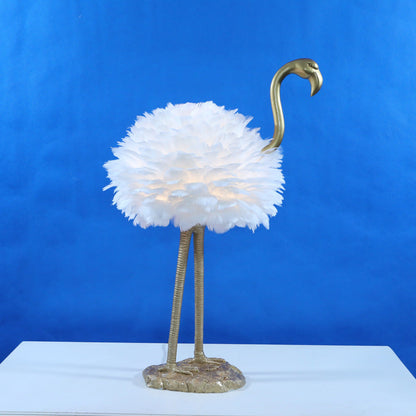 Moderne Scandinavische Ganzenveren Metalen Flamingo Bal 1-lichts Tafellamp Voor Naast Het Bed