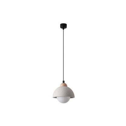 Moderne Scandinavische Cement Dome Glazen Kap 1-Lichts Hanglamp Voor Slaapkamer