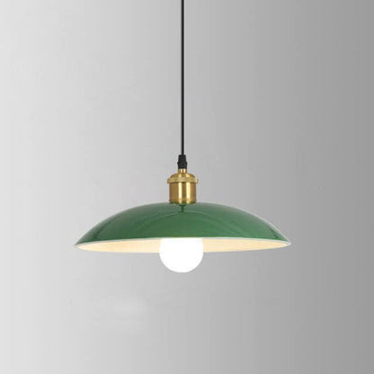 Industriële Vintage Groene Ijzeren Koepel Kegel 1-Lichts Hanglamp