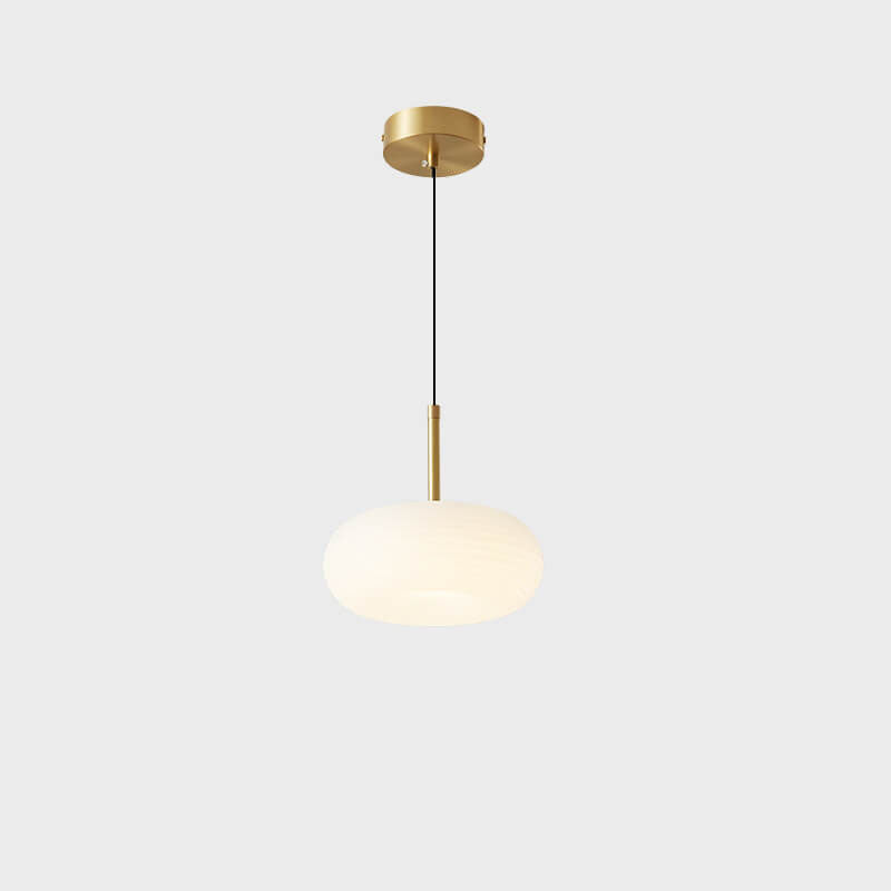 Moderne Crèmekleurige Apple All-Copper Led Hanglamp