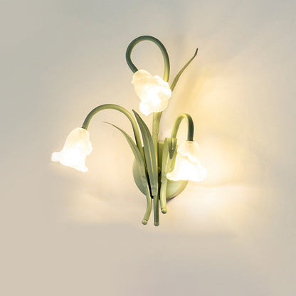 Hedendaagse Creatieve Bloemen Ijzeren Glazen 3/6 Wandlamp Voor Slaapkamer