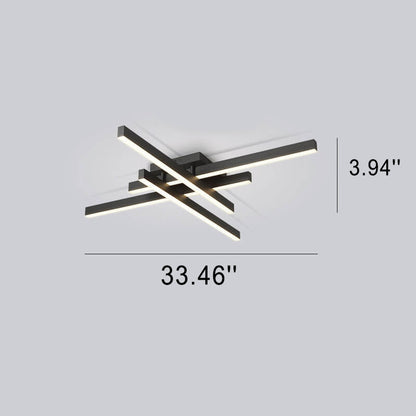 Industriële Aluminium Creatieve Geometrische Lijn Led-Plafondlamp