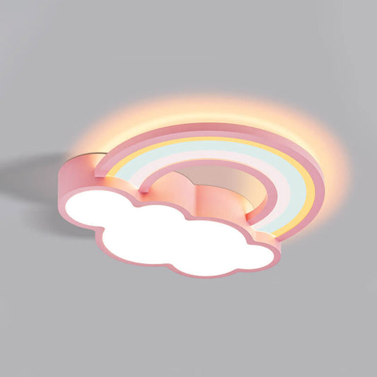 Kinderlijk Cartoon Regenboog Wolk Ontwerp Led Inbouwlamp