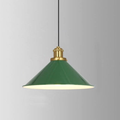 Industriële Vintage Groene Ijzeren Koepel Kegel 1-Lichts Hanglamp