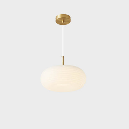 Moderne Crèmekleurige Apple All-Copper Led Hanglamp