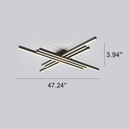 Industriële Aluminium Creatieve Geometrische Lijn Led-Plafondlamp