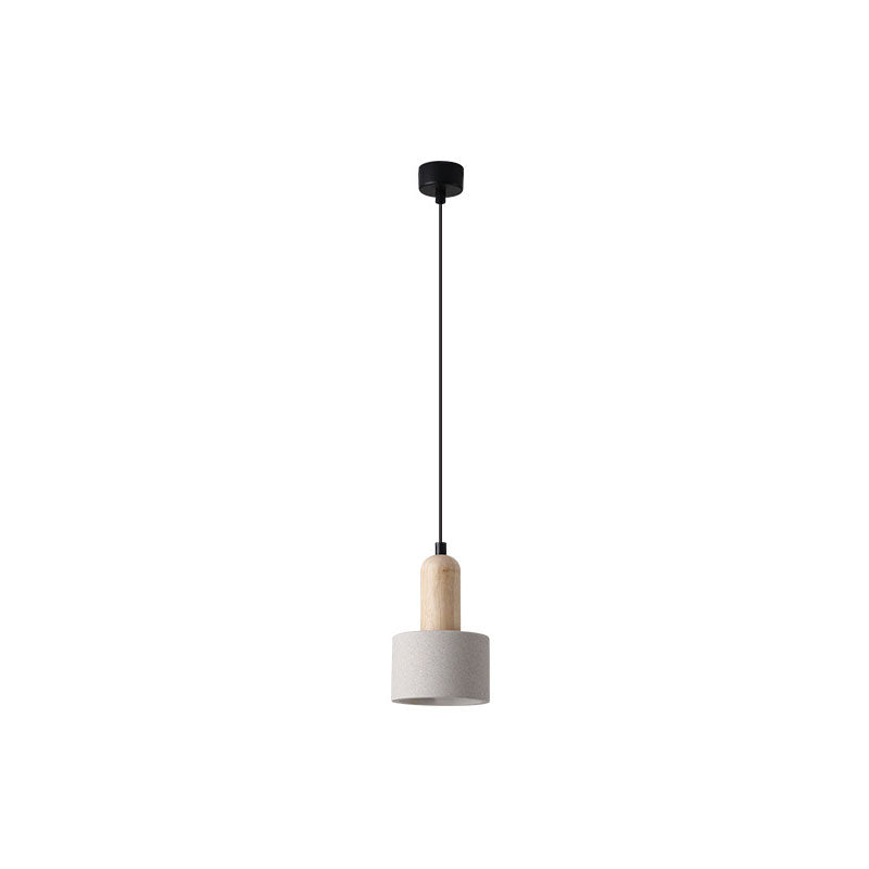 Moderne Scandinavische Cement Dome Glazen Kap 1-Lichts Hanglamp Voor Slaapkamer