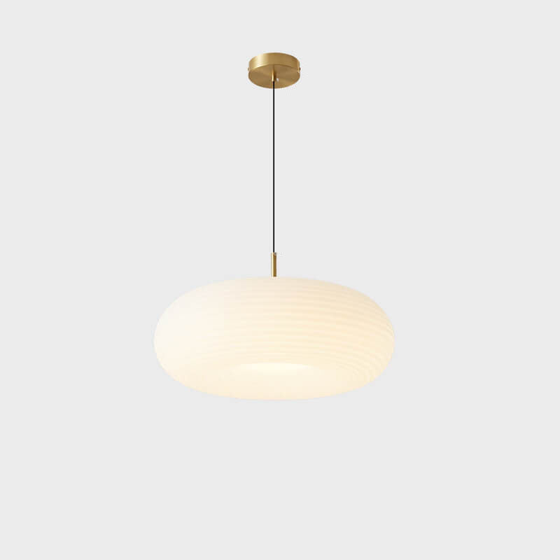 Moderne Crèmekleurige Apple All-Copper Led Hanglamp