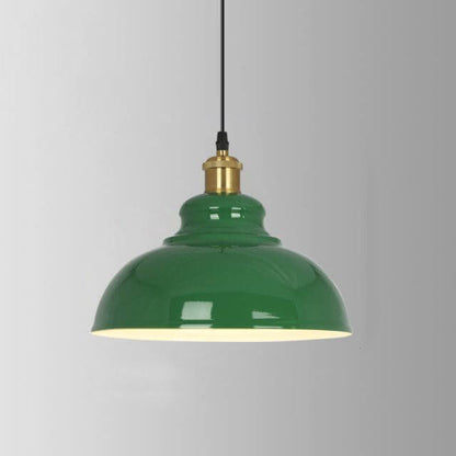 Industriële Vintage Groene Ijzeren Koepel Kegel 1-Lichts Hanglamp