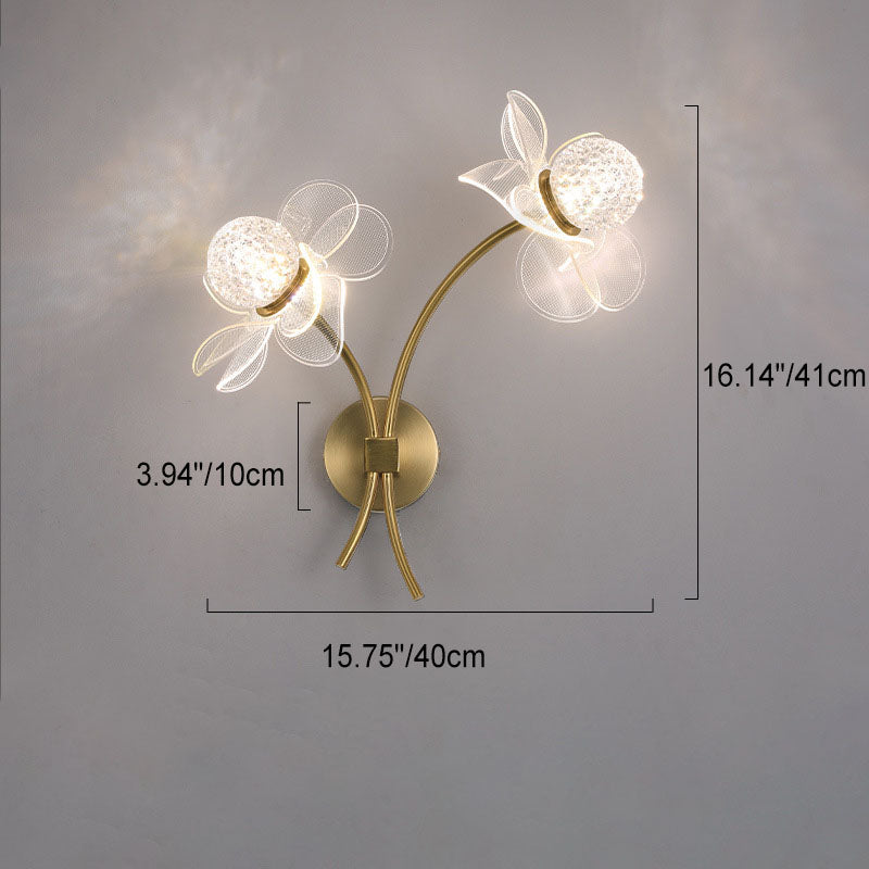 Europese Creatieve Lotusbloemen Acryl Led Wandlamp