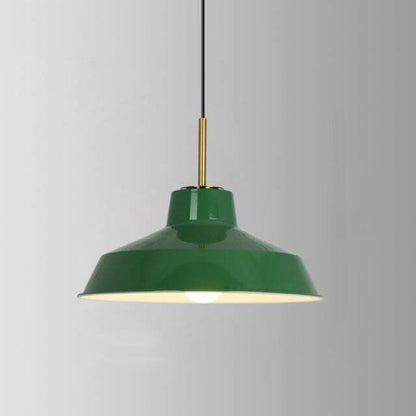 Industriële Vintage Groene Ijzeren Koepel Kegel 1-Lichts Hanglamp