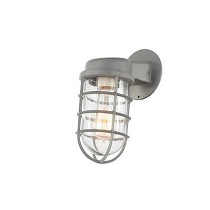 Moderne Industriële Aluminium Ronde Kooi 1-Lichts Waterdichte Wandlamp Voor Entree