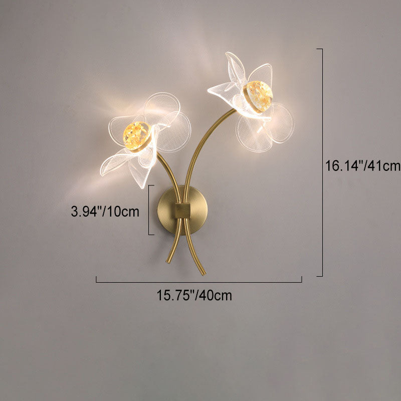 Europese Creatieve Lotusbloemen Acryl Led Wandlamp