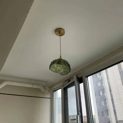 Onregelmatige Hanglamp Van Messing Glas