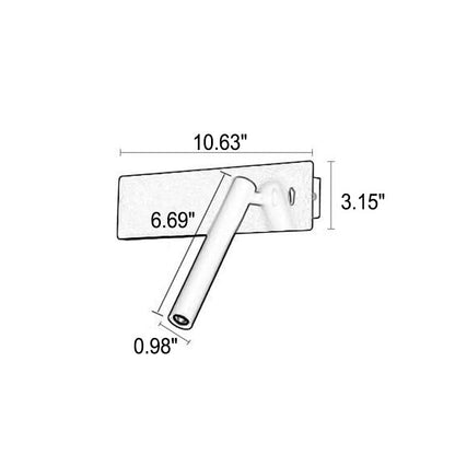 Minimalistische Creatieve Rechthoekige Roterende Spot Led Wandlamp