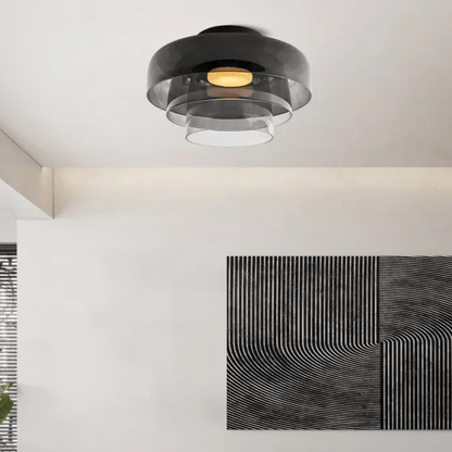 Scandinavische Designer Creatieve Persoonlijkheid Middeleeuwse Glazen Plafondlamp