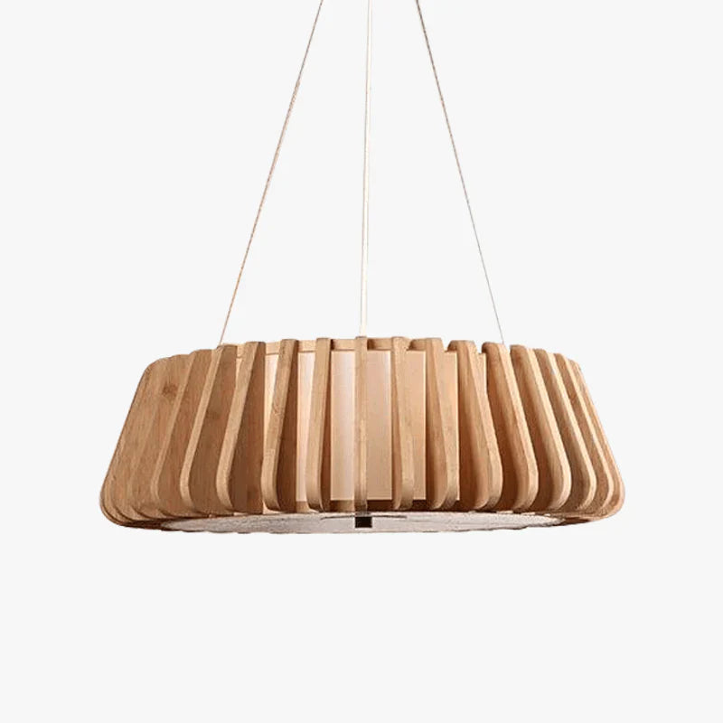 Hedendaagse Scandinavische Massief Houten Ronde Vorm 3/4/5 Lichts Plafondlamp Voor Woonkamer